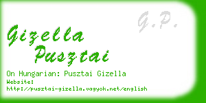 gizella pusztai business card